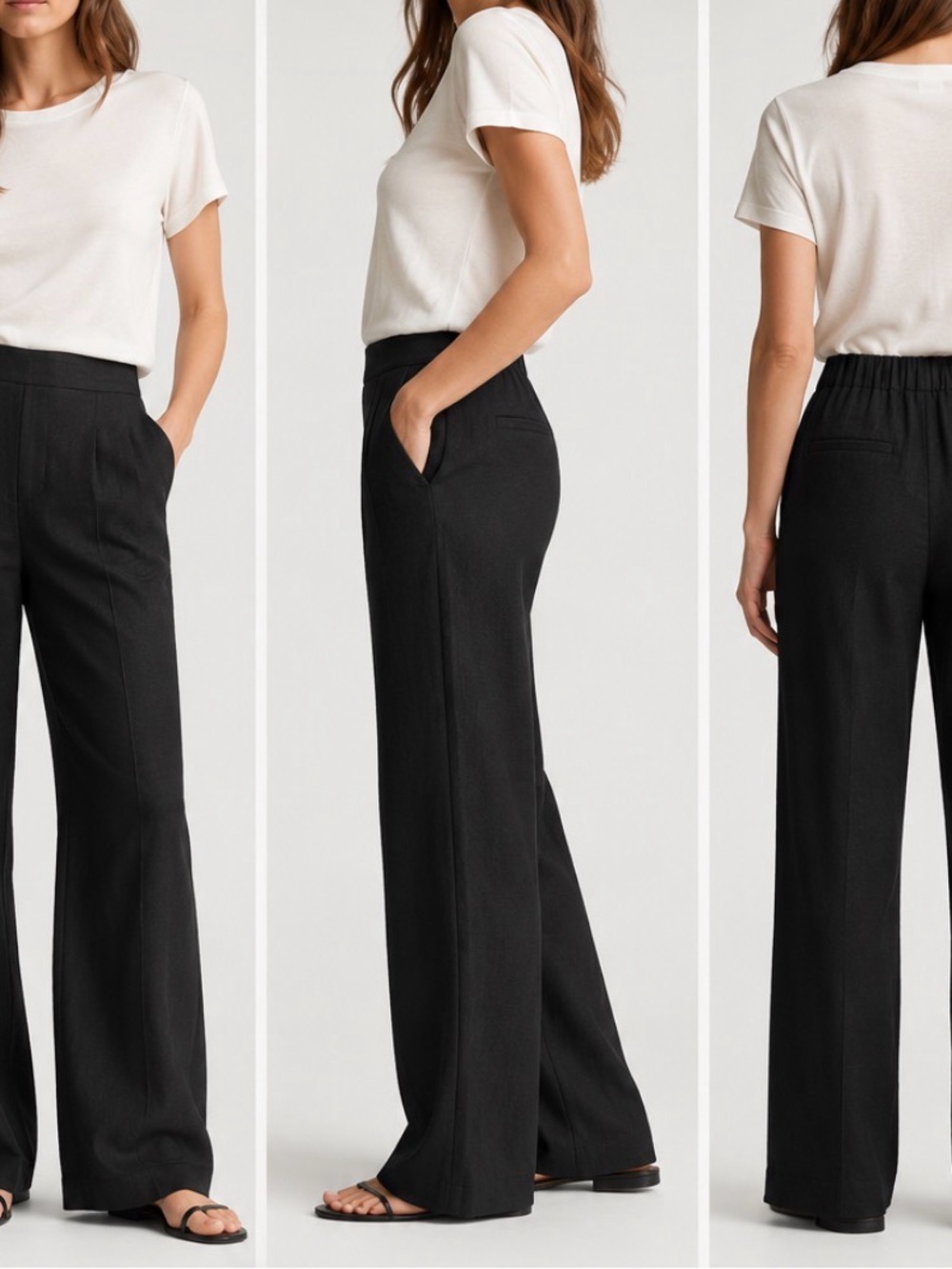 Vince Joan High-Rise Linen-Blend Pull-On Pants